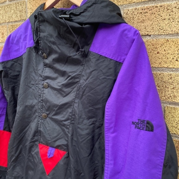 Vintage 90s The North Face Shell Jacket Purple/Black - Picture 4 of 13